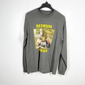 Dumbgood The Shining Redrum Graphic Gray Long Sleeve Tee Medium